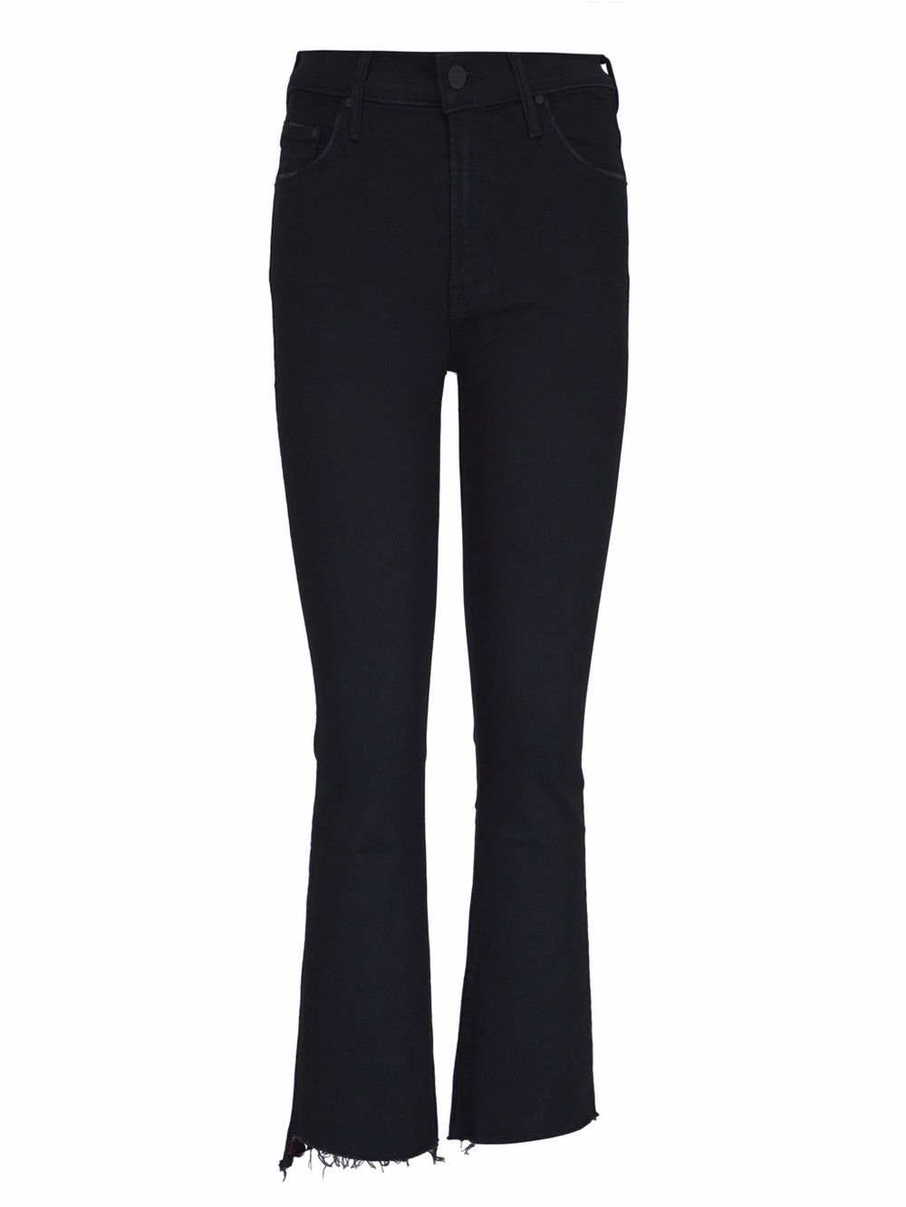 MOTHER Denim: High-Rise Black Flare Jeans